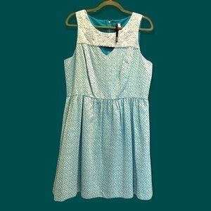 KENSIE L Polka Dot Pleated Party Dress